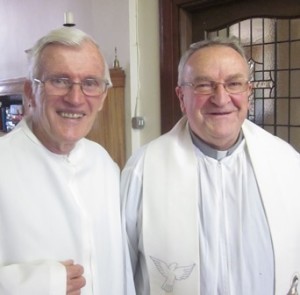 Bp Carroll and classmate Fr Denis P O'Sullivan