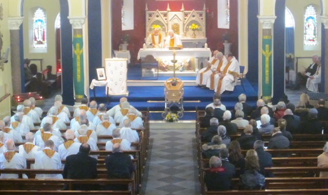 During the funeral Mass
