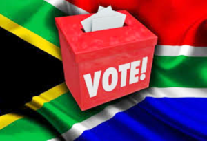 w.South African local election ballot box